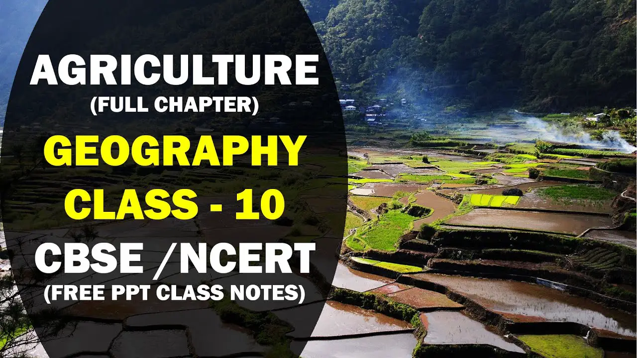 CBSE Class 10 Geography Agriculture Notes